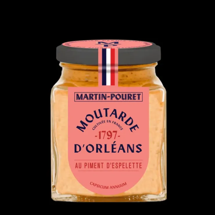 MARTIN POURET Moutarde d'Orléans au Piment d'Espelette AOP 95g Sale