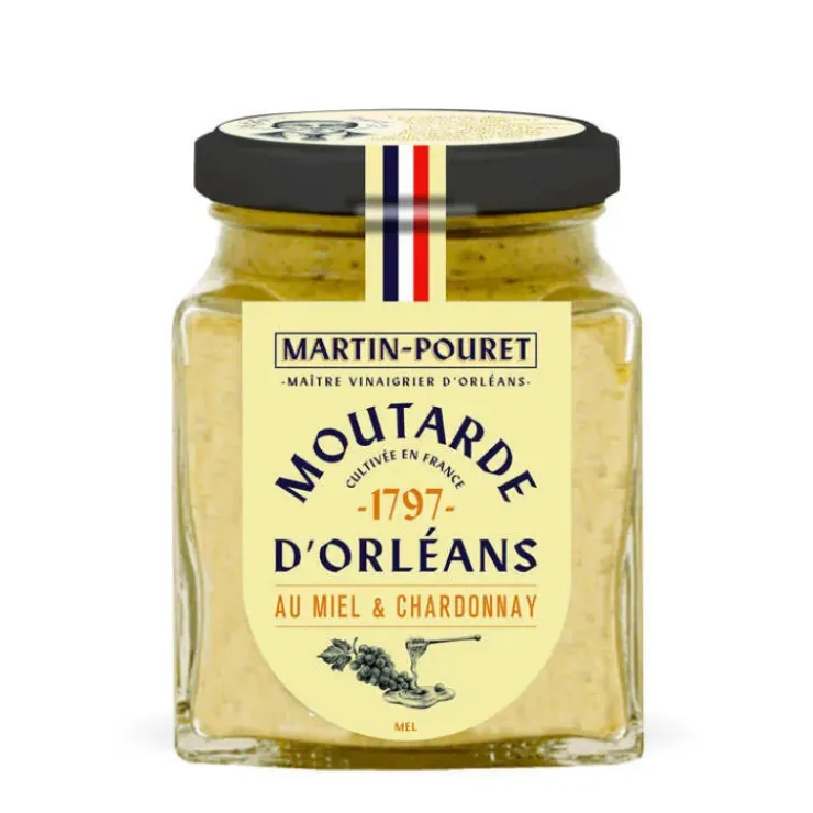 MARTIN POURET Moutarde d'Orléans Miel et Chardonnay 200g New