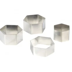 MALLARD FERRIERE Nonnette Hexagonale Inox Ø 8 cm H4 cm New