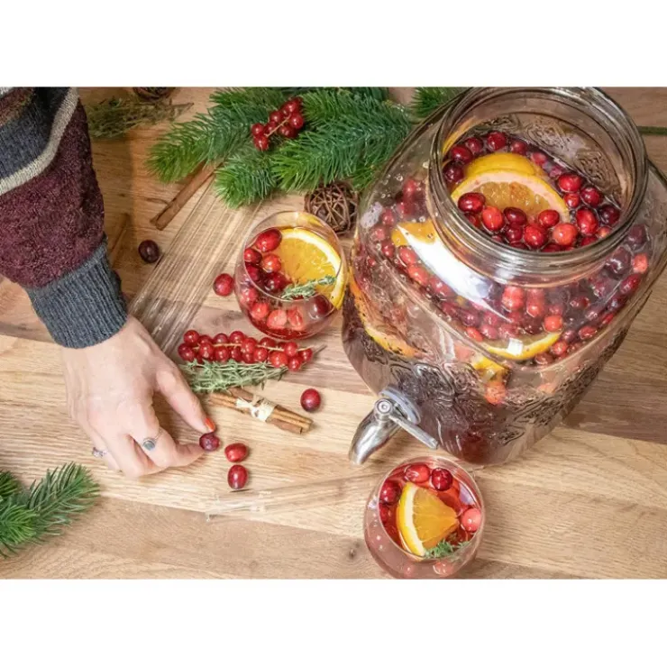 CUISINEADDICT Paille Réutilisable en Verre Joyeux Noël 20cm droite x6 HALM Best