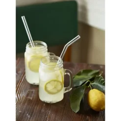 CUISINEADDICT Paille Réutilisable en Verre 23cm courbée x4 HALM Online