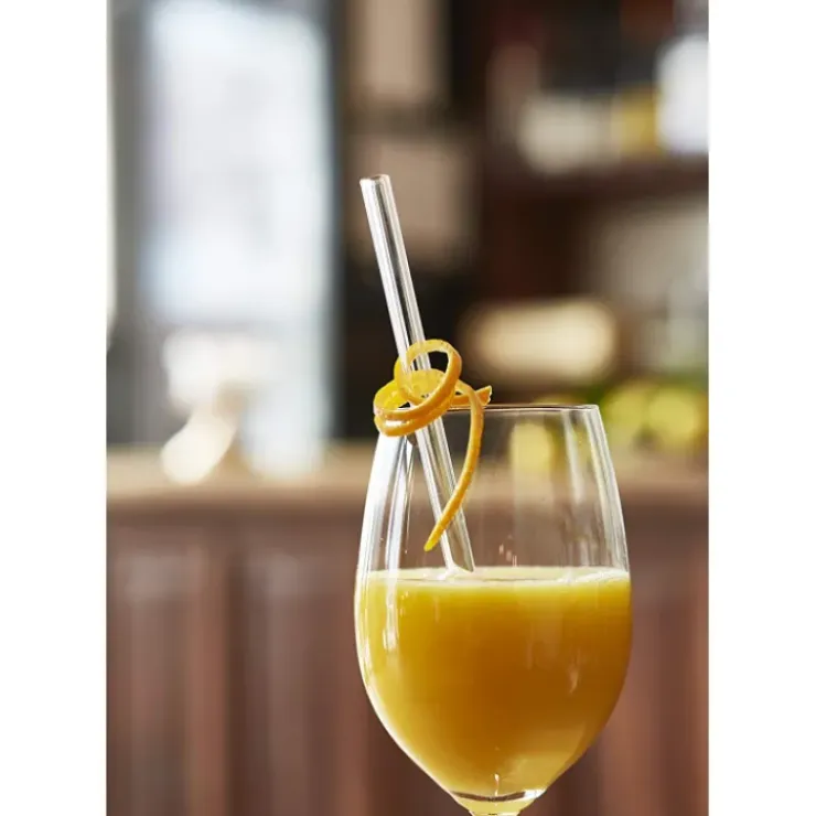 CUISINEADDICT Paille Réutilisable en Verre 20cm droite x6 HALM New