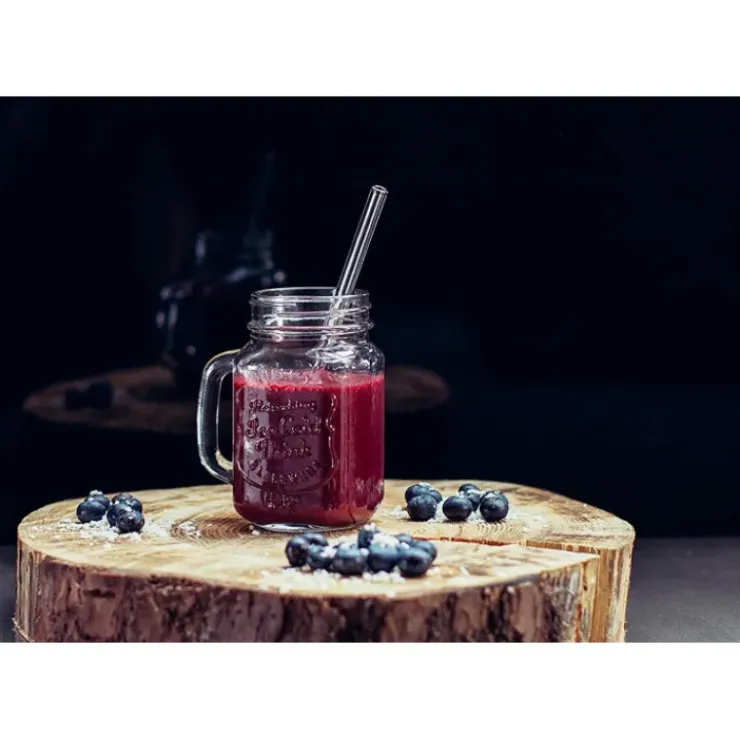 CUISINEADDICT Paille Réutilisable en Verre 20cm droite x6 HALM New