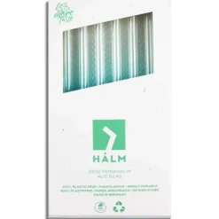 CUISINEADDICT Paille Réutilisable en Verre 23cm droite x4 HALM Hot