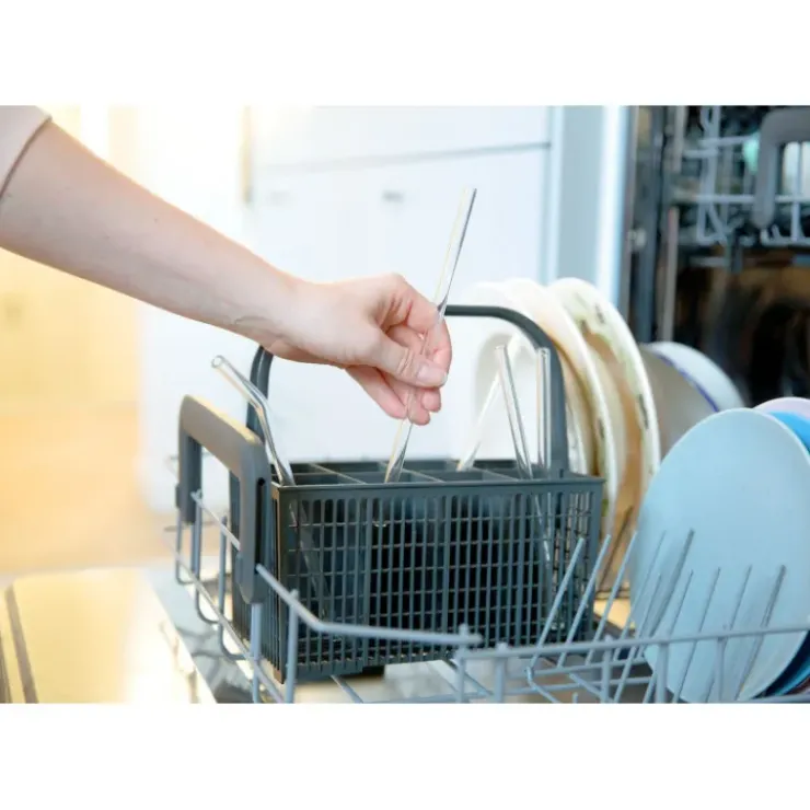 CUISINEADDICT Paille Réutilisable en Verre 15cm droite x6 HALM Hot