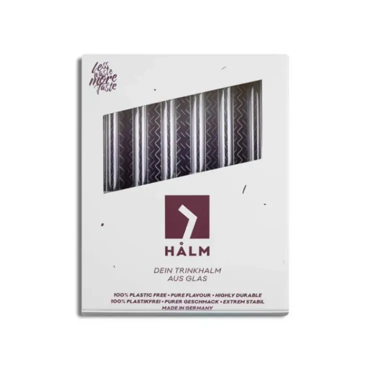 CUISINEADDICT Paille Réutilisable en Verre 15cm droite x6 HALM Hot