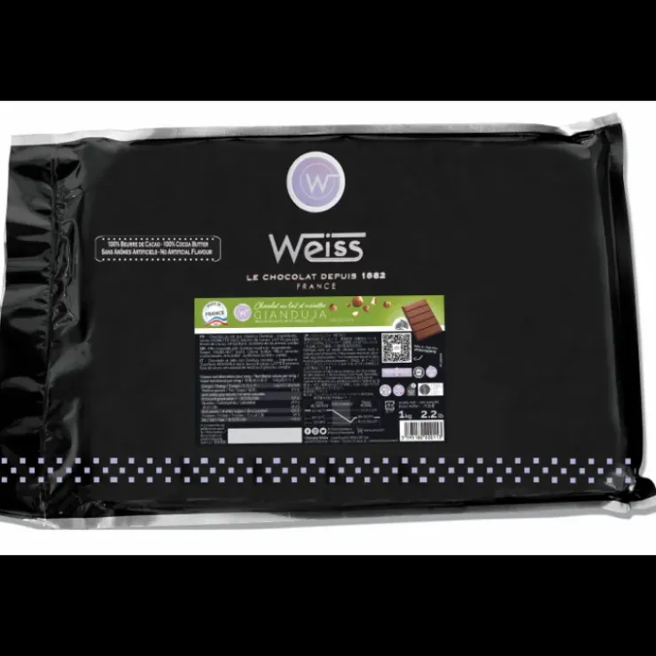 WEISS Pain de Chocolat au Lait Gianduja 35% 1 Kg Best