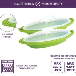 MASTRAD Papillote en Silicone Minute Individuelle - Lot de 2 Vertes New