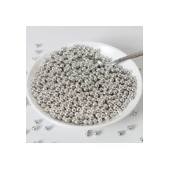 FUNCAKES Perles de Sucre Argent Métallique 80g New