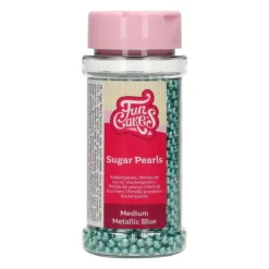 FUNCAKES Perles de sucre Bleu Métallique 80 g Hot