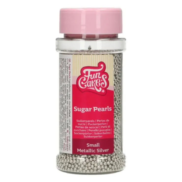 FUNCAKES Perles de sucre 2mm Argenté 80g Online