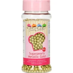 FUNCAKES Perles de Sucre Or Métallique 80 g Hot