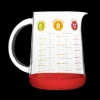 PEBBLY Pichet Doseur en Verre et Silicone 1 L Rouge Discount