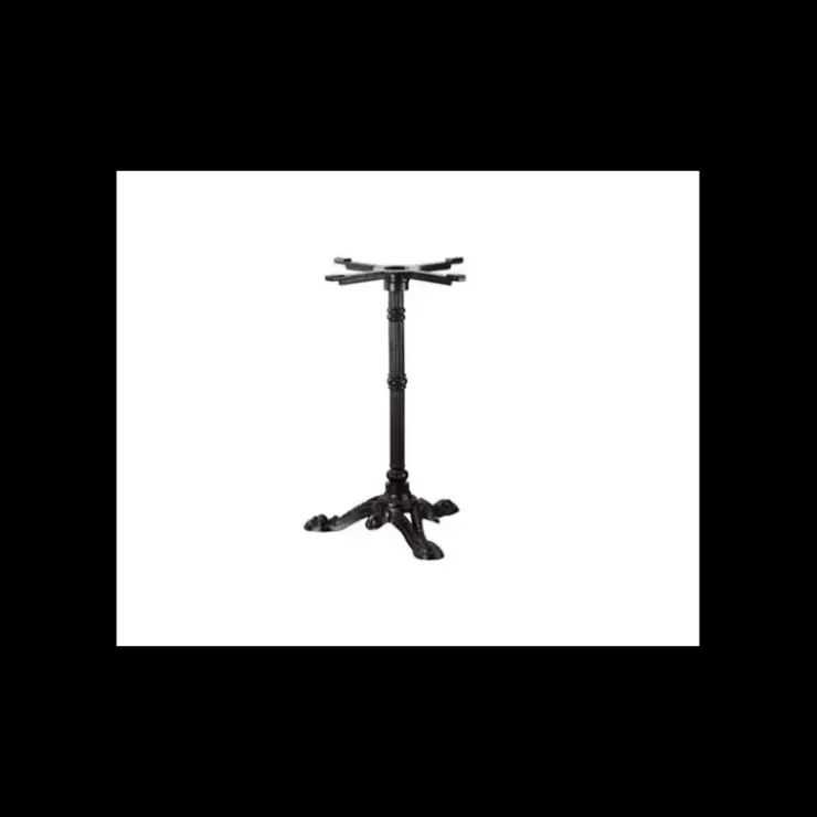 LYROSE Pied de Table Base 3 Branches en Fonte Epoxy Noire Retro