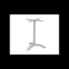 LYROSE Pied de Table Base 3 Branches en Métal Gris Aluminium Athena Best