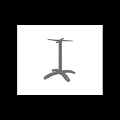 LYROSE Pied de Table Base 4 Branches en Métal Gris Aluminium Athena Clearance