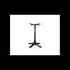 LYROSE Pied de Table Base 4 Branches en Fonte Epoxy Noire Retro New