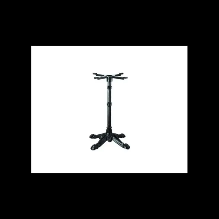 LYROSE Pied de Table Base 4 Branches en Fonte Epoxy Noire Retro New