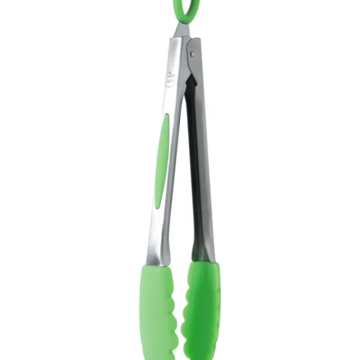 MASTRAD Pince de Cuisine Inox et Silicone 26 cm Vert Best