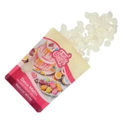 FUNCAKES Pistoles Deco Melts Blanc Naturel 250g Clearance