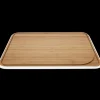 PEBBLY Planche à Découper Bambou avec Rigole 35 x 25 cm Blanc Discount