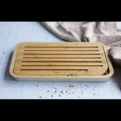 PEBBLY Planche à Pain Crème en Bambou 27 x 17 cm Online