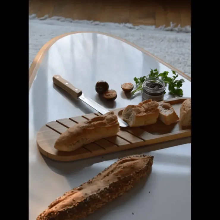 PEBBLY Planche à Pain Longue en Bambou 50 x 15 cm Sale