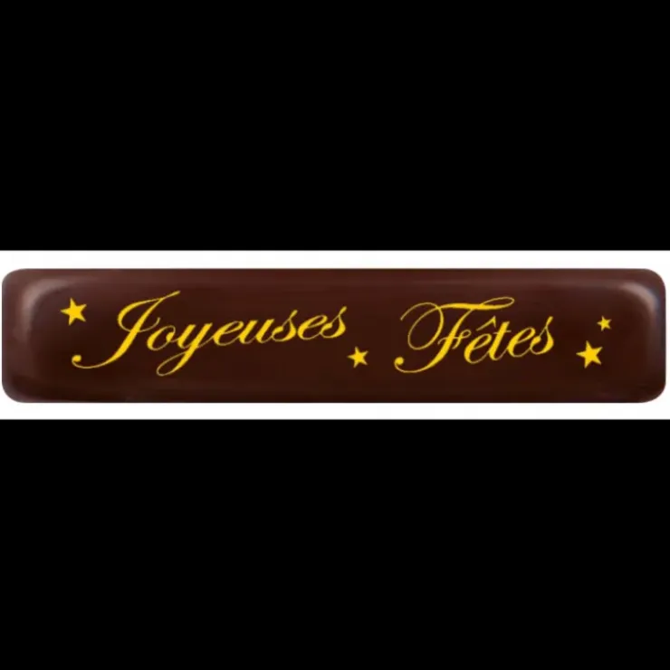 FLORENSUC Plaque Chocolat Joyeuses Fêtes 7 x 1,5 cm (x132) Clearance