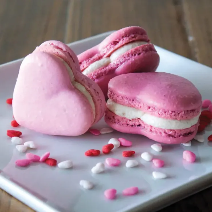 SILIKOMART Plaque Macarons Coeurs Silicone 40 x 30 cm