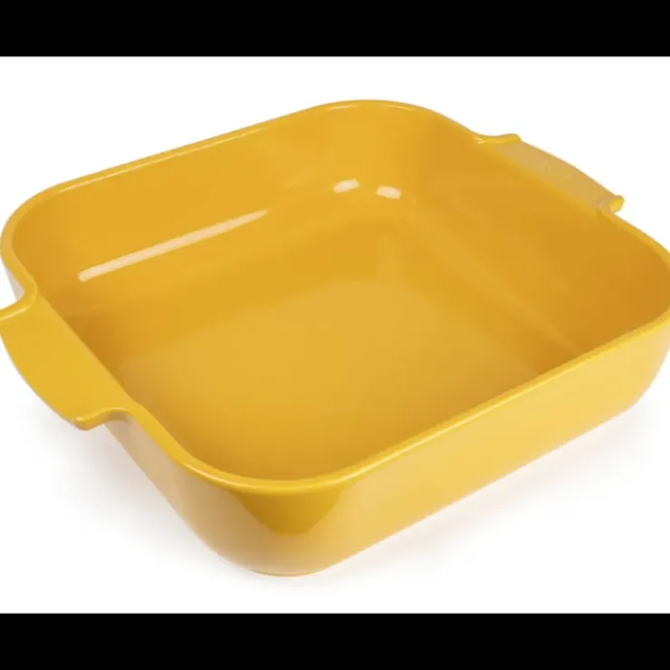 PEUGEOT Plat à Four Carré en Céramique Appolia 36 cm Jaune Safran Outlet