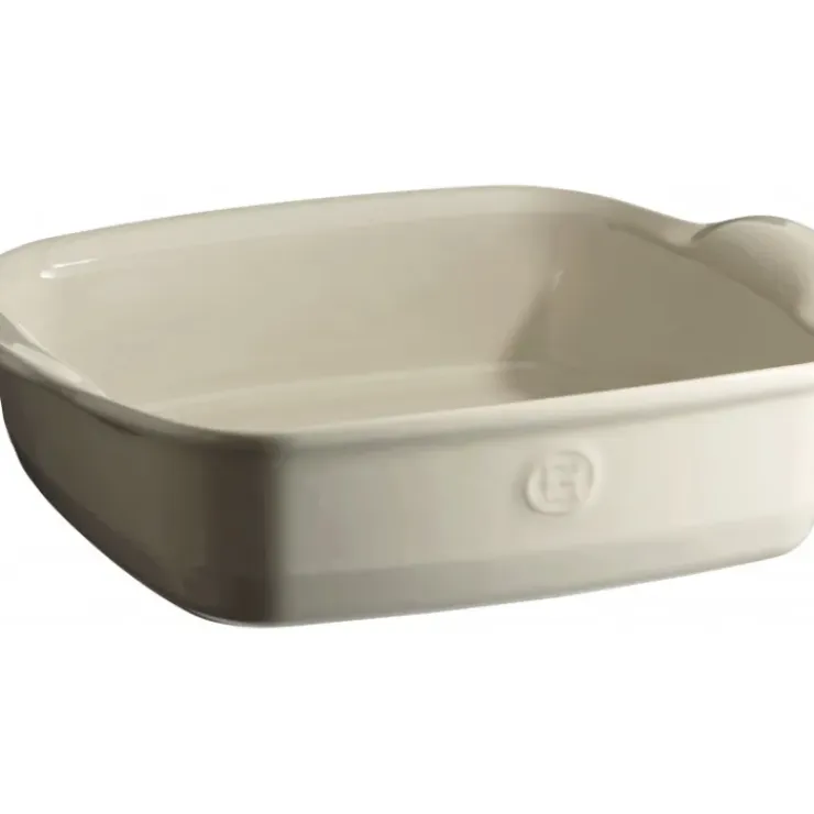 EMILE HENRY Plat à Four Carré en Céramique 28 x 24 cm Argile New