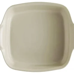 EMILE HENRY Plat à Four Carré en Céramique 28 x 24 cm Argile New