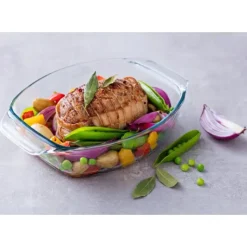 PYREX Plat à Four en Verre Ovale 30 x 21 cm 2 L Irrésistible Sale