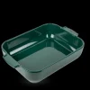 PEUGEOT Plat à Four Rectangulaire en Céramique Appolia 32 cm Vert Forêt Hot