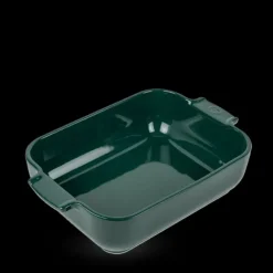 PEUGEOT Plat à Four Rectangulaire en Céramique Appolia 25 cm Vert Forêt Outlet