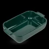 PEUGEOT Plat à Four Rectangulaire en Céramique Appolia 22 cm Vert Forêt Hot