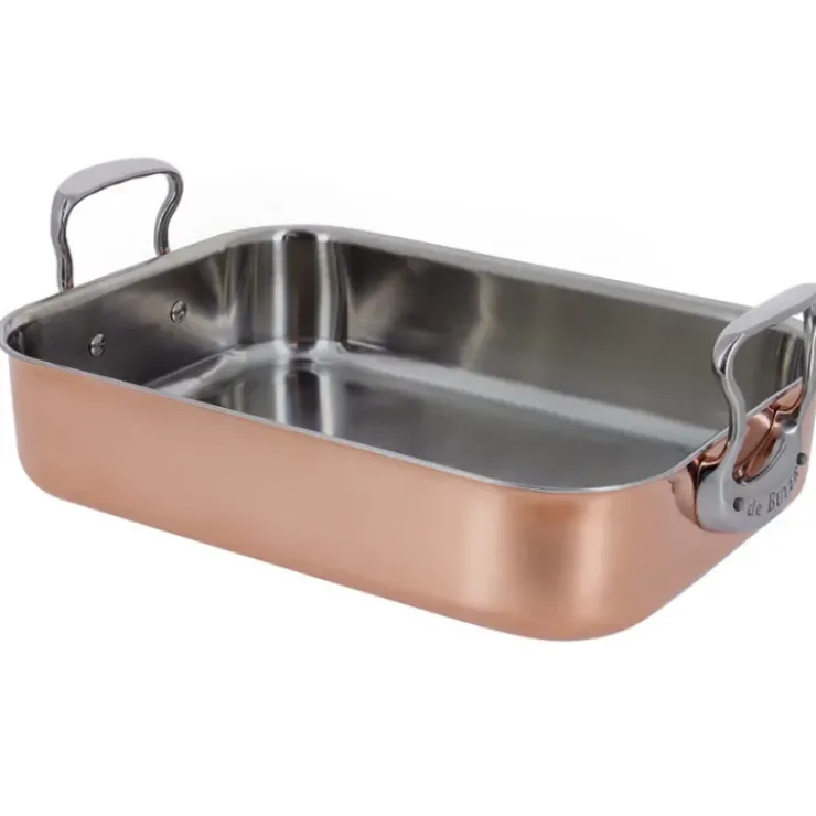 DE BUYER Plat à rôtir pro Inocuivre rectangulaire 35 x 25 cm Cuivre Inox Outlet