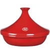 EMILE HENRY Plat à Tajine en céramique 32 cm Grand Cru (rouge) Hot