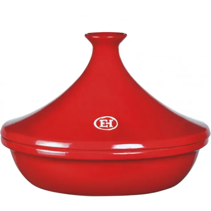 EMILE HENRY Plat à Tajine en céramique 32 cm Grand Cru (rouge) Hot