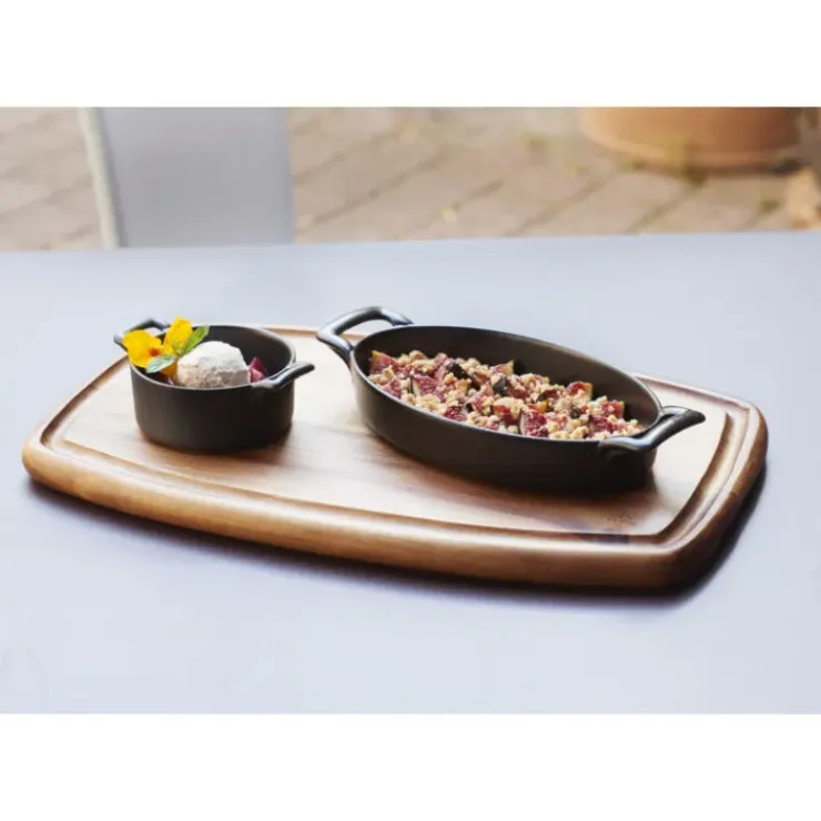REVOL Plat Ovale Noir 24x16 cm Belle Cuisine Clearance