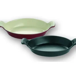 MATFER Plat Ovale Rouge 25,5 cm en Fonte émaillée Sale