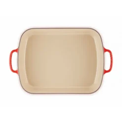 LE CREUSET Plat Rectangulaire en Fonte 37 cm Cerise Outlet