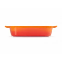 LE CREUSET Plat Rectangulaire en Fonte 37 cm Volcanique Hot