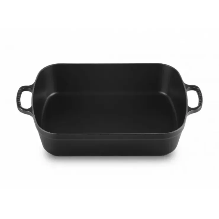 LE CREUSET Plat Rectangulaire en Fonte 37 cm Noir Mat Sale