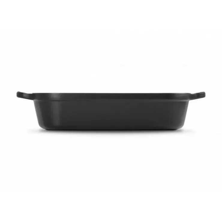 LE CREUSET Plat Rectangulaire en Fonte 37 cm Noir Mat Sale