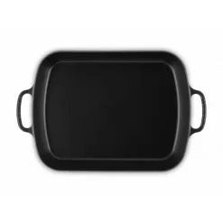 LE CREUSET Plat Rectangulaire en Fonte 37 cm Noir Mat Sale