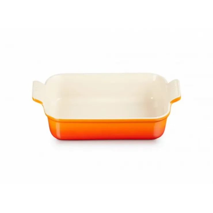 LE CREUSET Plat Rectangulaire Héritage en Céramique 26 cm Volcanique Tradition Discount