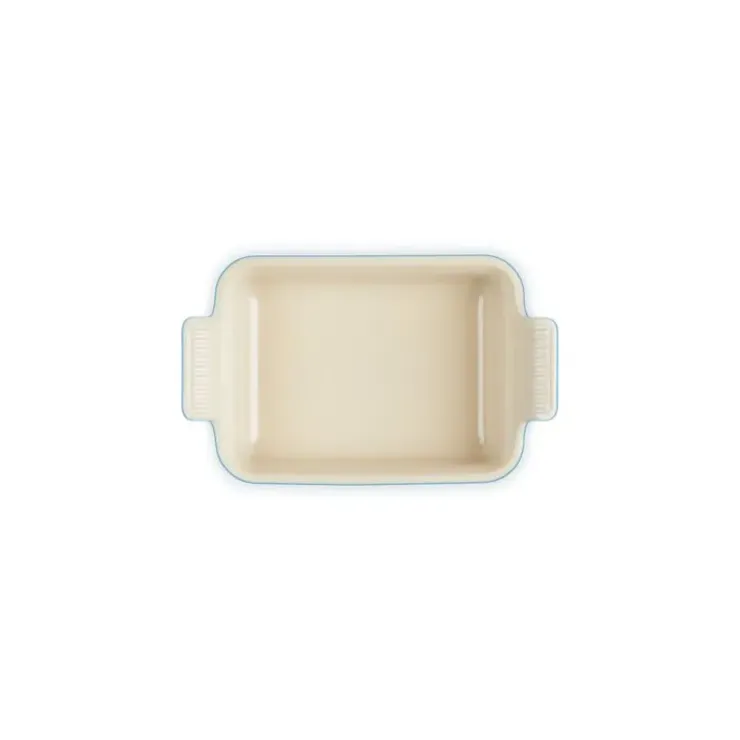 LE CREUSET Plat Rectangulaire Héritage en Céramique 32 cm Azur Tradition Clearance
