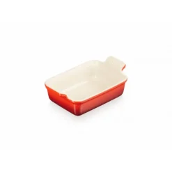 LE CREUSET Plat Rectangulaire Héritage en Céramique 19 cm Cerise Tradition Best