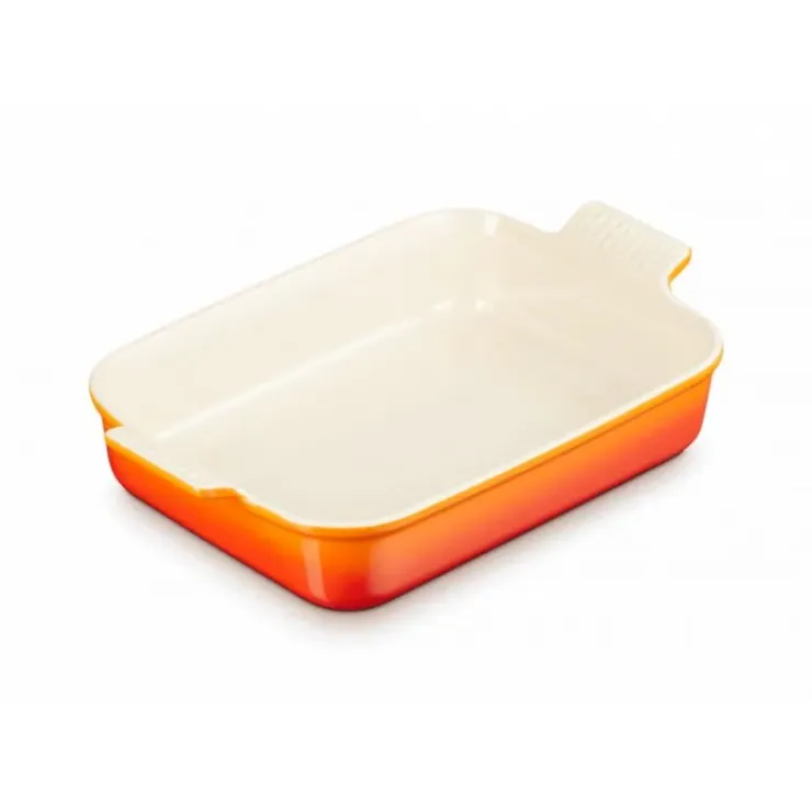 LE CREUSET Plat Rectangulaire Héritage en Céramique 19 cm Volcanique Tradition Best